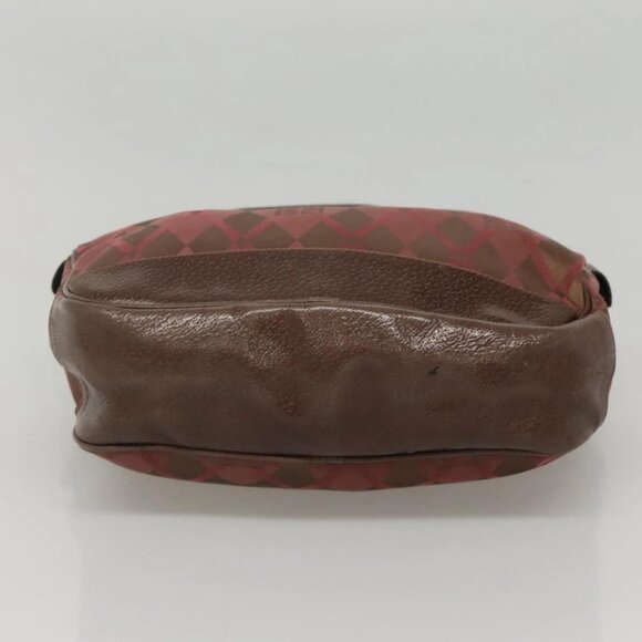 GIVENCHY Hand Bag Canvas Brown Gold Auth - Picture 5 of 16